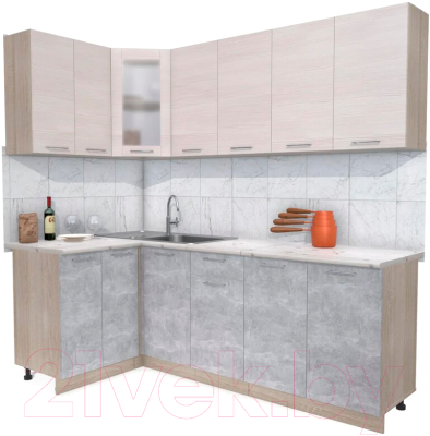 Готовая кухня Интерлиния Мила 12x22 - фото