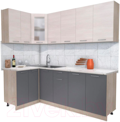 Готовая кухня Интерлиния Мила 12x22 - фото