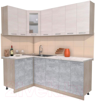 Готовая кухня Интерлиния Мила 12x20 - фото