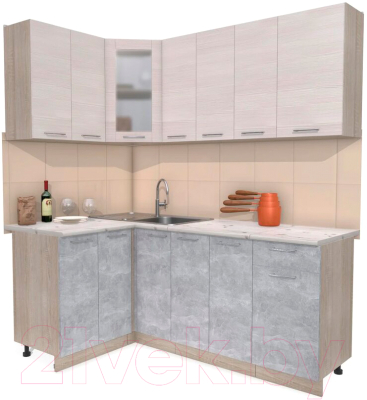 Готовая кухня Интерлиния Мила 12x19 - фото
