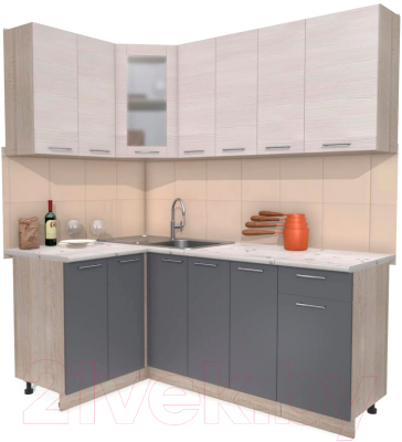 Готовая кухня Интерлиния Мила 12x19 - фото