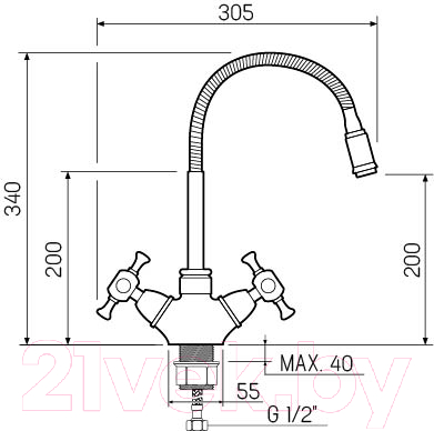 Смеситель РМС SL92W-279F