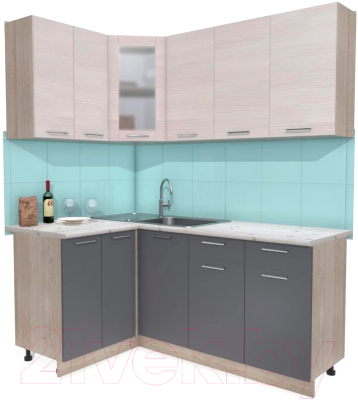 Готовая кухня Интерлиния Мила 12x18 - фото