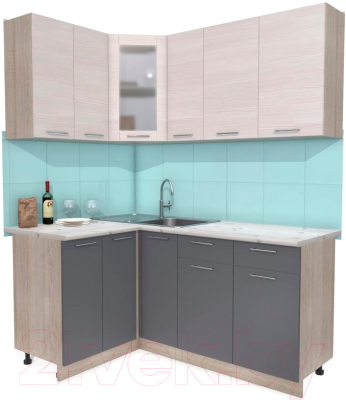 Готовая кухня Интерлиния Мила 12x17 - фото