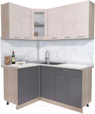 Готовая кухня Интерлиния Мила 12x16 - фото