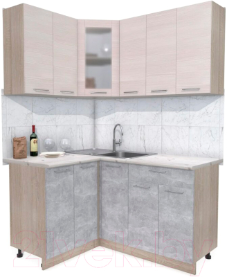 Готовая кухня Интерлиния Мила 12x15 - фото