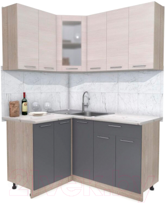 Готовая кухня Интерлиния Мила 12x15 - фото