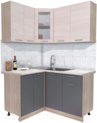 Готовая кухня Интерлиния Мила 12x14 - фото