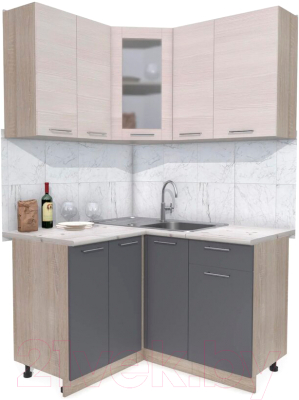 Готовая кухня Интерлиния Мила 12x13 - фото