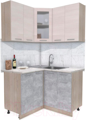 Готовая кухня Интерлиния Мила 12x12 - фото