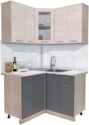 Готовая кухня Интерлиния Мила 12x12 - фото