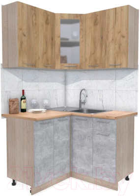 Готовая кухня Интерлиния Мила 12x12 - фото