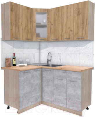 Готовая кухня Интерлиния Мила 12x15 - фото