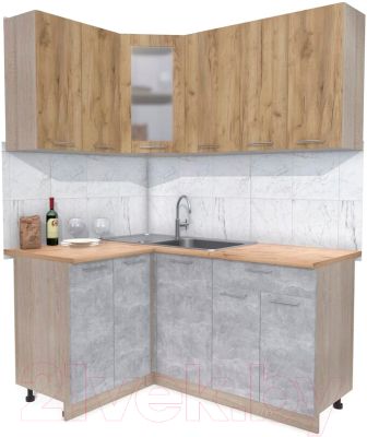 Готовая кухня Интерлиния Мила 12x16 - фото