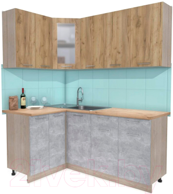 Готовая кухня Интерлиния Мила 12x18 - фото