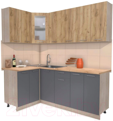 Готовая кухня Интерлиния Мила 12x20 - фото
