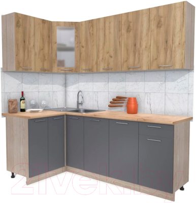 Готовая кухня Интерлиния Мила 12x21