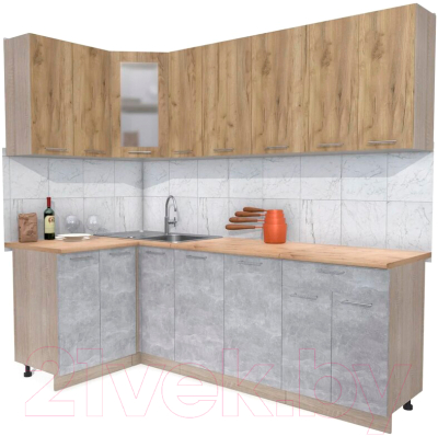 Готовая кухня Интерлиния Мила 12x23 - фото