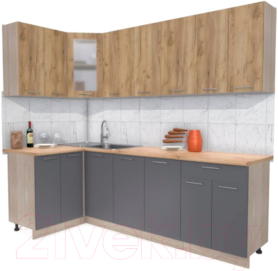 Готовая кухня Интерлиния Мила 12x24 - фото