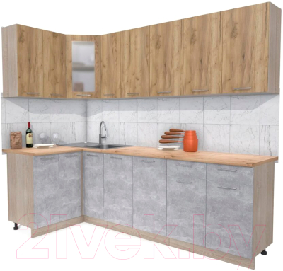 Готовая кухня Интерлиния Мила 12x25 - фото