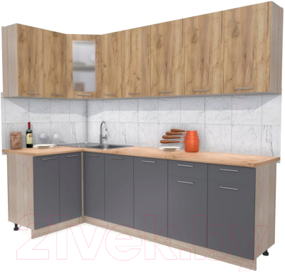 Готовая кухня Интерлиния Мила 12x25 - фото