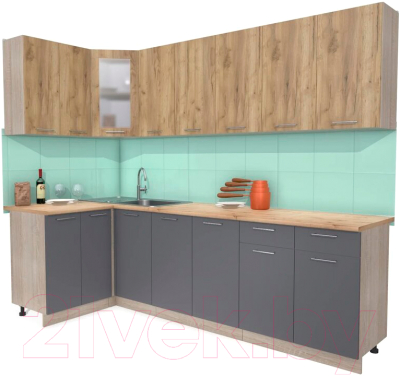 Готовая кухня Интерлиния Мила 12x26 - фото