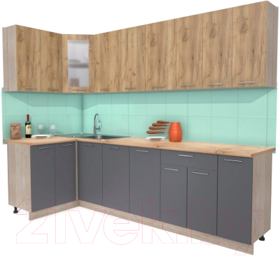 Готовая кухня Интерлиния Мила 12x27 - фото