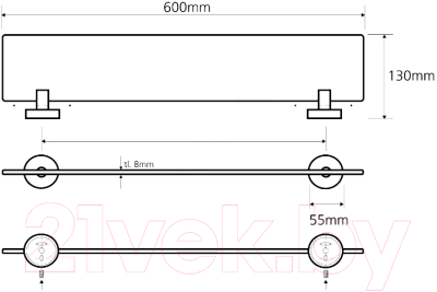 Полка для ванной Bemeta Neo 104102045
