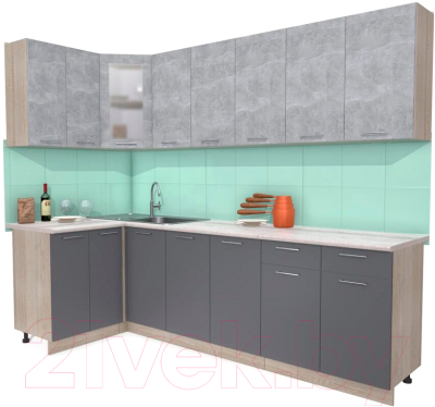 Готовая кухня Интерлиния Мила 12x26