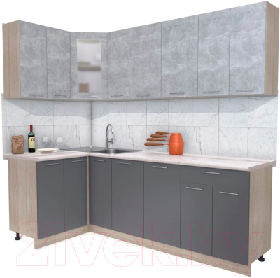 Готовая кухня Интерлиния Мила 12x23 - фото