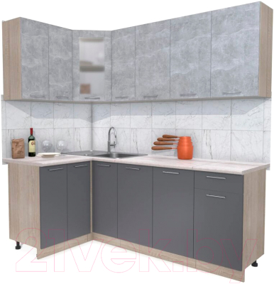 Готовая кухня Интерлиния Мила 12x21 - фото