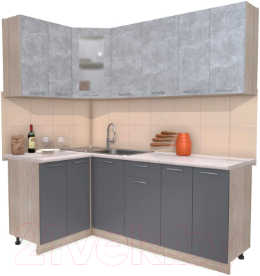 Готовая кухня Интерлиния Мила 12x20 - фото