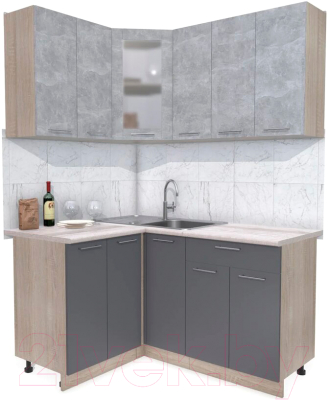 Готовая кухня Интерлиния Мила 12x15 - фото