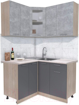 Готовая кухня Интерлиния Мила 12x13 - фото