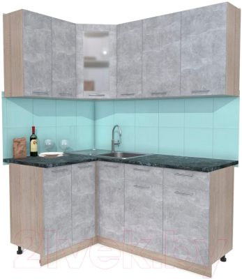 Готовая кухня Интерлиния Мила 12x17 - фото