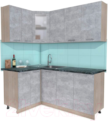 Готовая кухня Интерлиния Мила 12x18 - фото