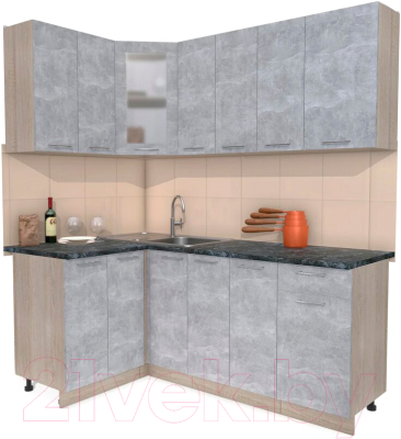 Готовая кухня Интерлиния Мила 12x19 - фото