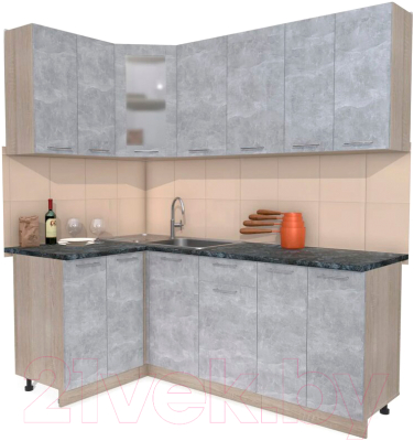 Готовая кухня Интерлиния Мила 12x20 - фото