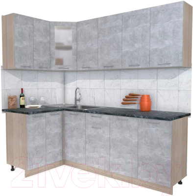Готовая кухня Интерлиния Мила 12x22 - фото