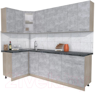 Готовая кухня Интерлиния Мила 12x24 - фото