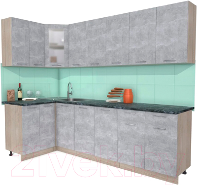 Готовая кухня Интерлиния Мила 12x26 - фото