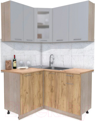 Готовая кухня Интерлиния Мила 12x14 - фото