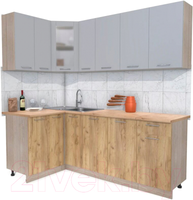Готовая кухня Интерлиния Мила 12x21 - фото