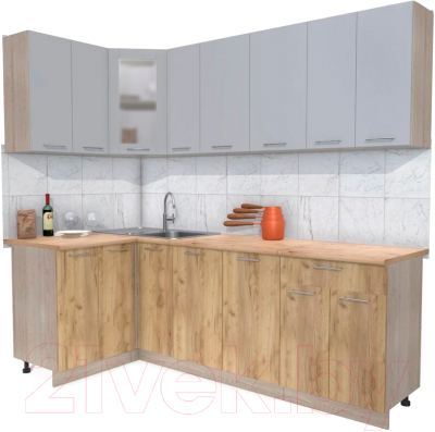 Готовая кухня Интерлиния Мила 12x23 - фото