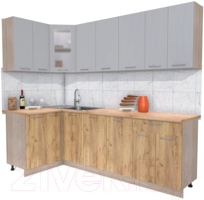 Готовая кухня Интерлиния Мила 12x24 - фото