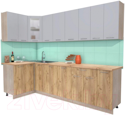 Готовая кухня Интерлиния Мила 12x27 - фото