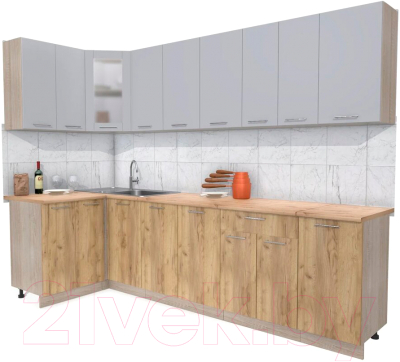 Готовая кухня Интерлиния Мила 12x28 - фото