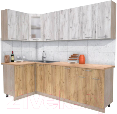 Готовая кухня Интерлиния Мила 12x24 - фото