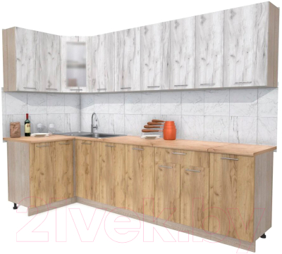 Готовая кухня Интерлиния Мила 12x28 - фото