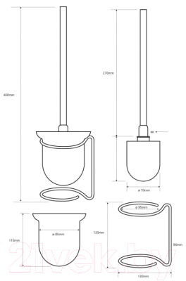 Ершик для унитаза Bemeta Omega 104113102